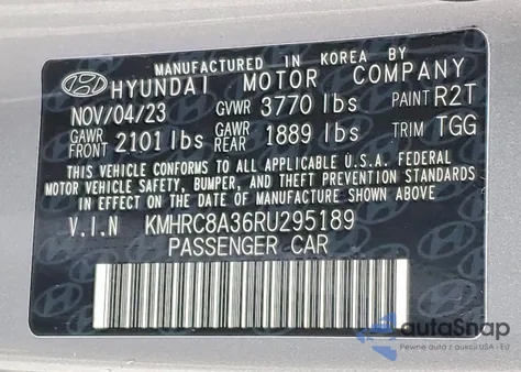 2024 Hyundai Venue Sel from USA, damaged, VIN KMHRC8A36RU295189